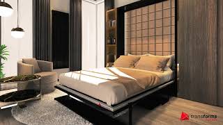 SmartBed V Wallbed with Desk & Shelf
