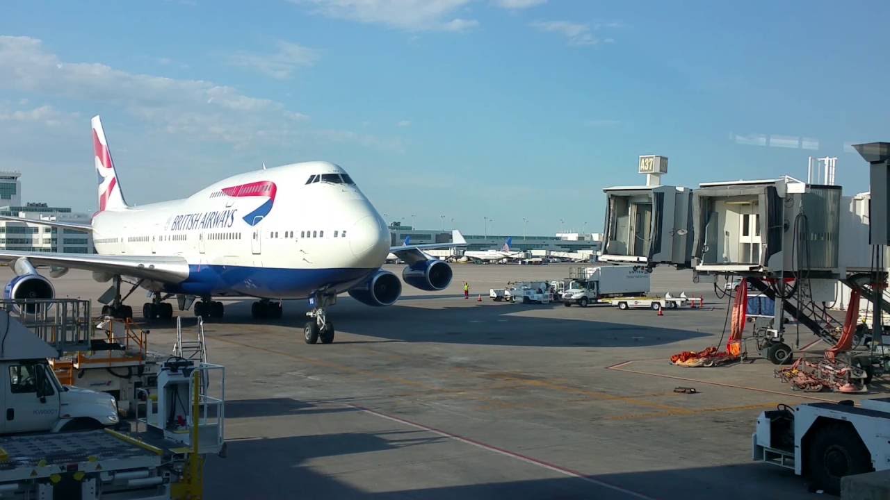 British Airways 747400 arrives Denver from London. 19 June 2016 YouTube