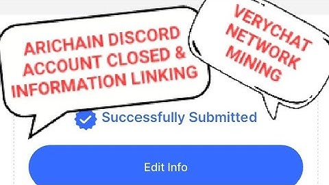ARICHAIN DISCORD ACCOUNT CLOSED & INFORMATION LINKING | BEE NETWORK MINING | VERYCHAT NETWORK MINING
