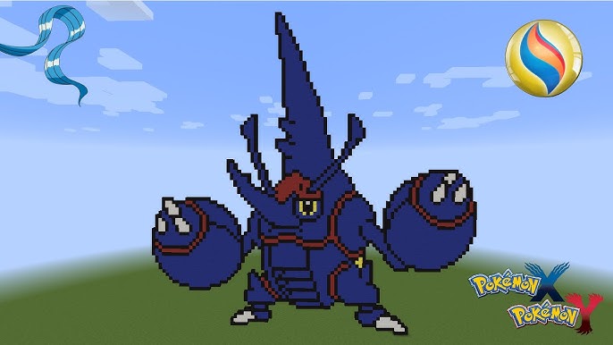 Minecraft Mega Lucario Pixel Art Tutorial Part 5 (Pokemon) 