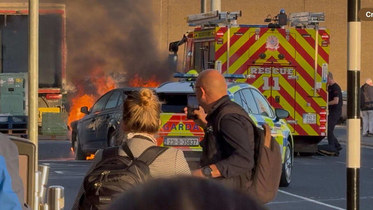 Car fire at the Dublin Airport - 26/09/2025