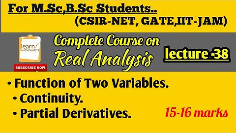 Real Analysis Complete Course🔥||Lecture-38||learnMATHEMATICS||Function of Several Variable||Part-2