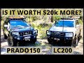 Toyota Landcruiser LC200 vs PRADO 150 | Is the 200 worth $20k more? | Size, weight, fuel, capability