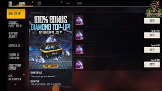 100% bonus dimond top up return event