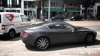 Aston Martin DBS and DB9  -  Hard Revving, Start Up, Acceleration, and Loud Sound!!!