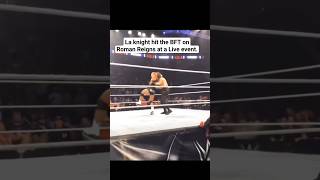 LA Knight hit the BFT on Roman Reigns at a Live event. #wweliveevent #romanreigns #laknight #wwe