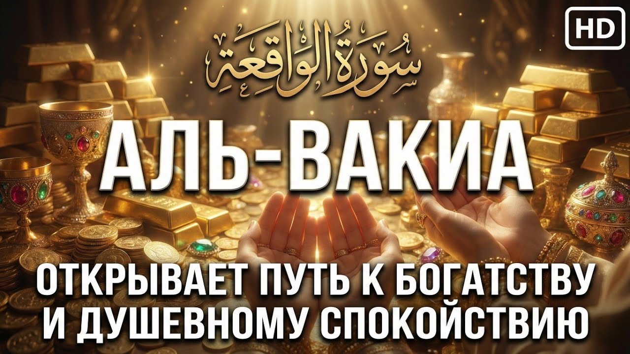 Сура Аль-Вакиа (Waqiah) ✨ От бедности и долгов | Успокоение сердца и для сна 💰