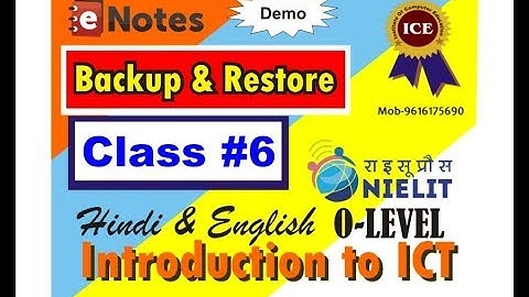Demo M4.3-R4 ICT Resource Class #6(Chapter-Backup & restore)