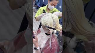 Tẩy nối bạch kim ( extension bleach & white colour on Asian hair ) angelos_hair_salon tócđẹp