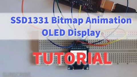 Visuino Tutorial Bitmap Animation on SSD1331 OLED Display (SPI)