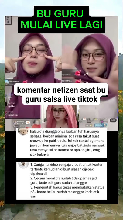 KOMENTAR NETIZEN SAAT BU GURU SALSA LIVE TIKTOK