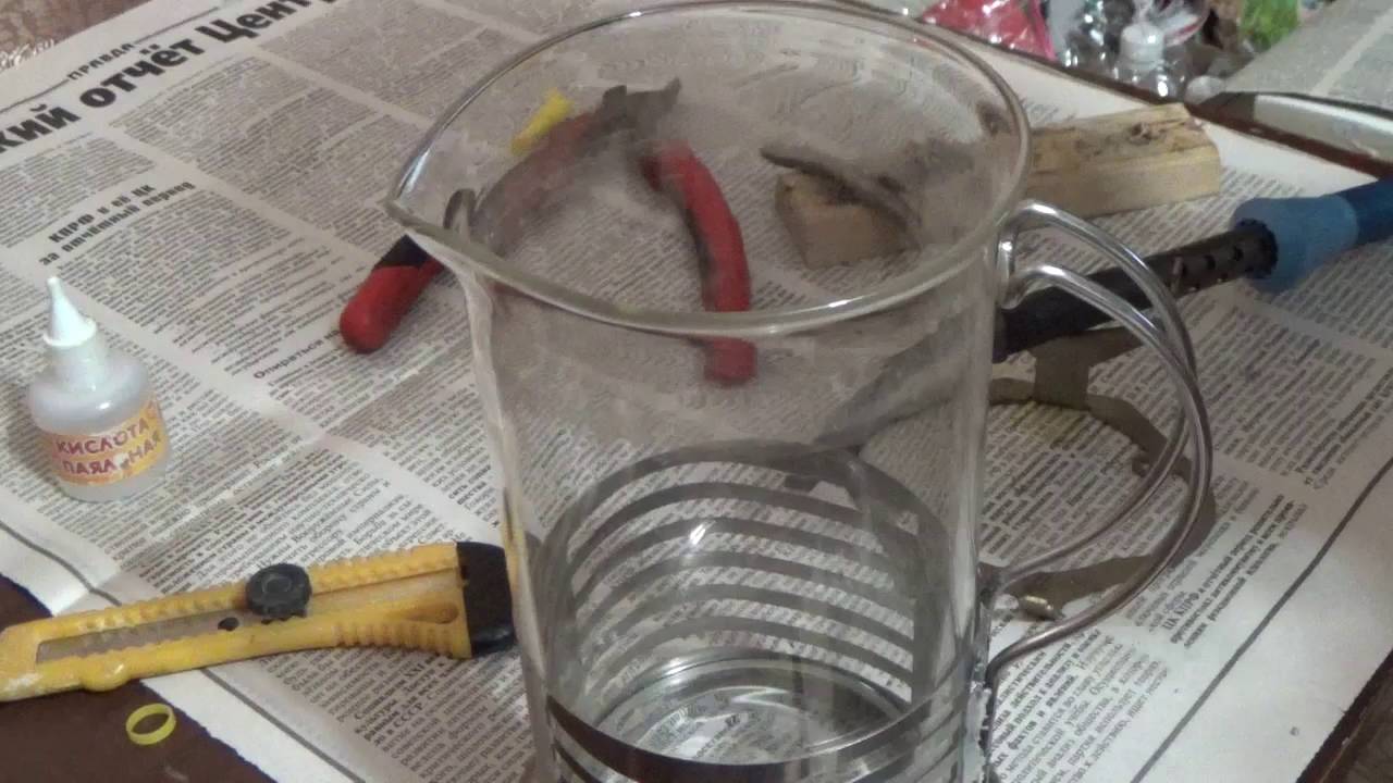 как запаять ручку заварника - YouTube