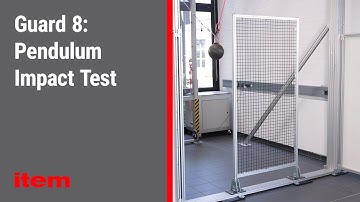 How resistant is the new Guard 8 from item? Pendulum Impact Test (DIN EN ISO 14120:2016)
