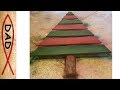 DIY scrap Christmas Tree - pickets or pallets easy for kids