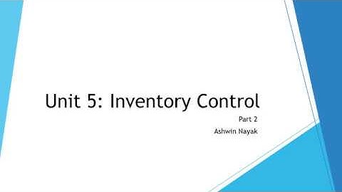 OR| Unit 5| Inventory Management| Part 2