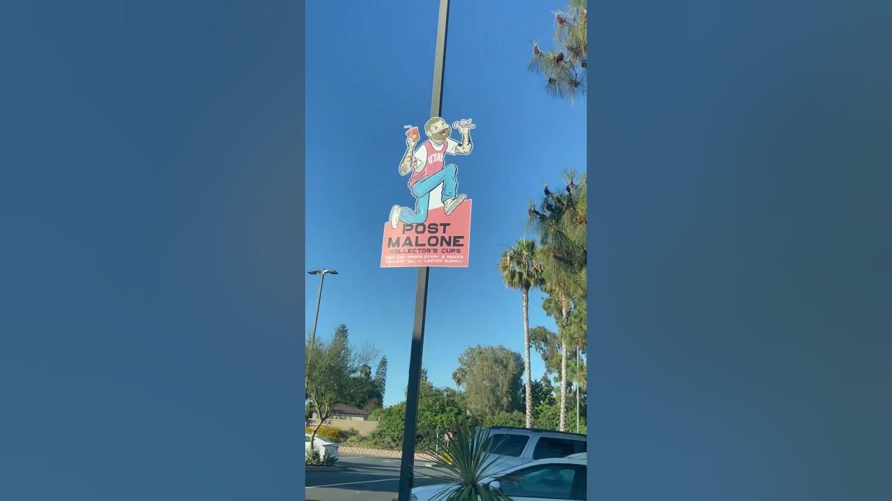 That Post Malone poster is posted alone on that post. #postmalone 🍗
