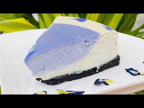 BLUE PEA FLOWER CHEESECAKE