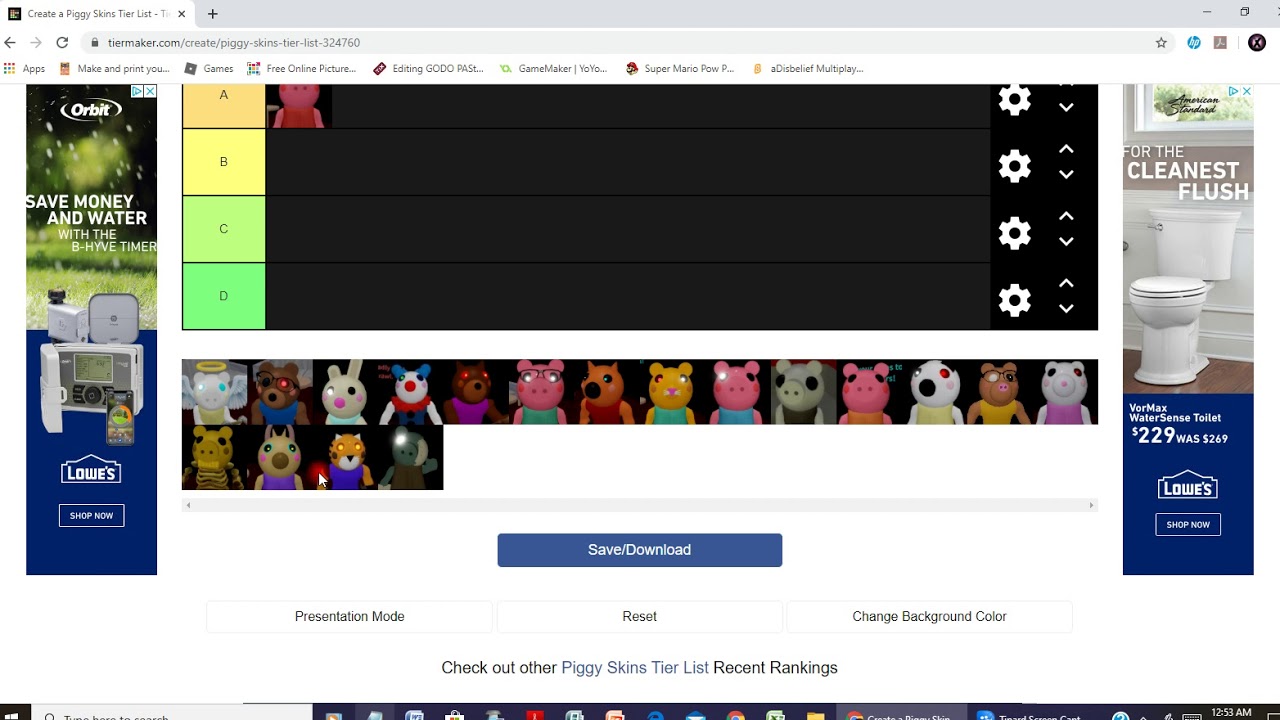 Piggy Chapter Tier List Floor 1 Toim Guide Youtube - tiermaker roblox piggy chapters