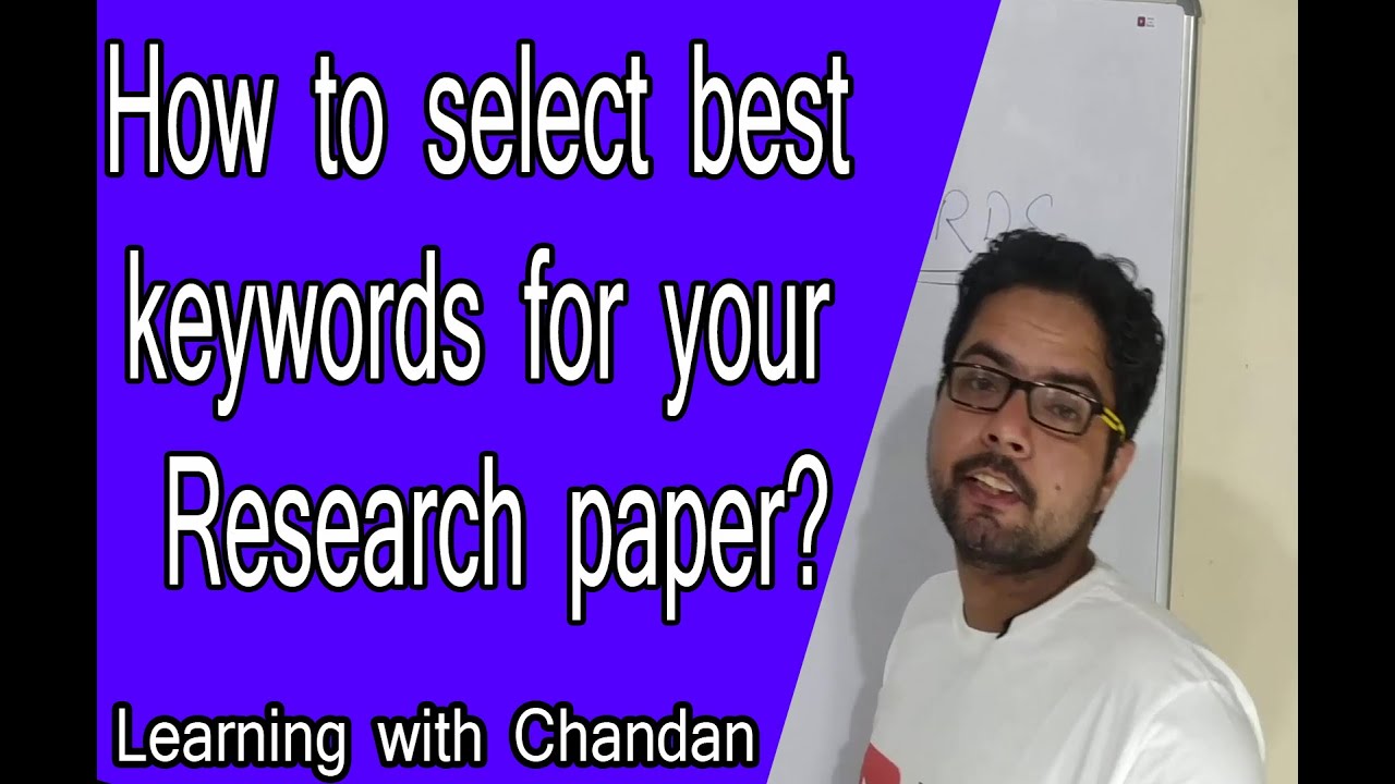 how to select keywords for research paper