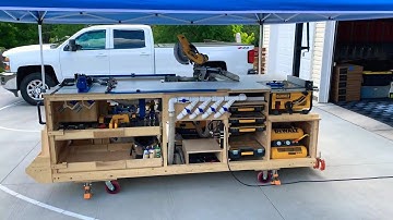 Mobile DeWalt DIY Workbench Walk-around