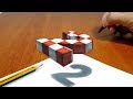3D Trick Art on Paper, Floating chess, Number 2