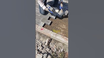 Precise alignment process of sidewalk bricks