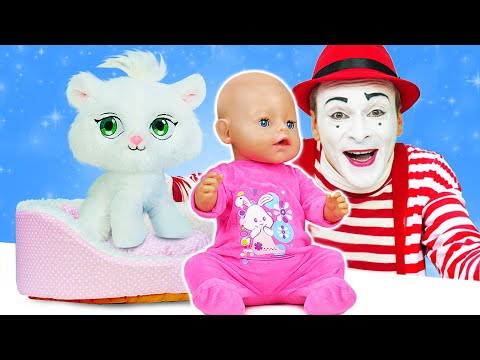 Котёнок для куклы БЕБИ БОН! - Весёлые игры для девочек. Детские мультики с игрушками Baby Born