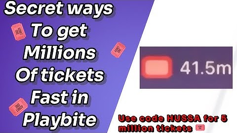 Secret ways to get millions of tickets fast in playbite (Use code HUSSA for 5 million tickets 🎟️)