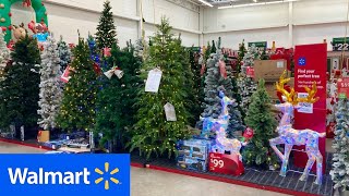 WALMART (3 DIFFERENT STORES) CHRISTMAS DECORATIONS TREES SHOP WITH ME SHOPPING STORE WALK THROUGH