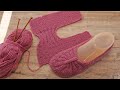 Новая модель – следки с перемычкой спицами 🍑 New model - knitted slippers