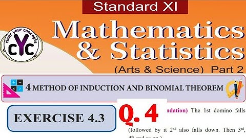 Exercise 4.3 (Q.4) | Chapter 4 | class 11 maths part 2 | Mathematical induction, Binomial theorem