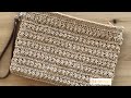 Çok İstek Alan Kağıt İp Clutch Çanta Nasıl Yapılır/How to Make Paper Yarn Clutch Bag (Eng Subtitle)
