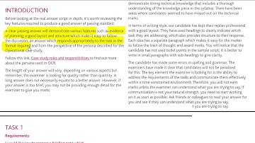 CIMA Operational Case Study Tuition Video Series: Sample Video 5 - Analysis of a real student script