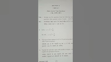 Business Mathematics QP, B Com(Honours) 2nd Semester (2023-24)