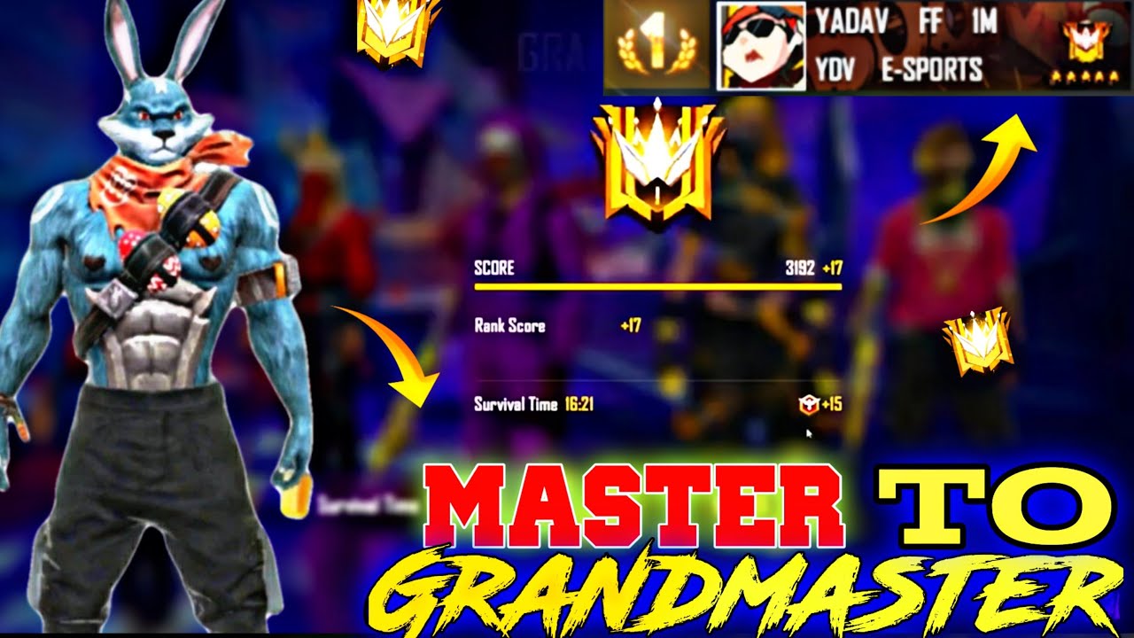 FREE FIRE LIVE GO TO GRANDMASTER PUSH BR RANK PUSHING😈😁🤣 - YouTube