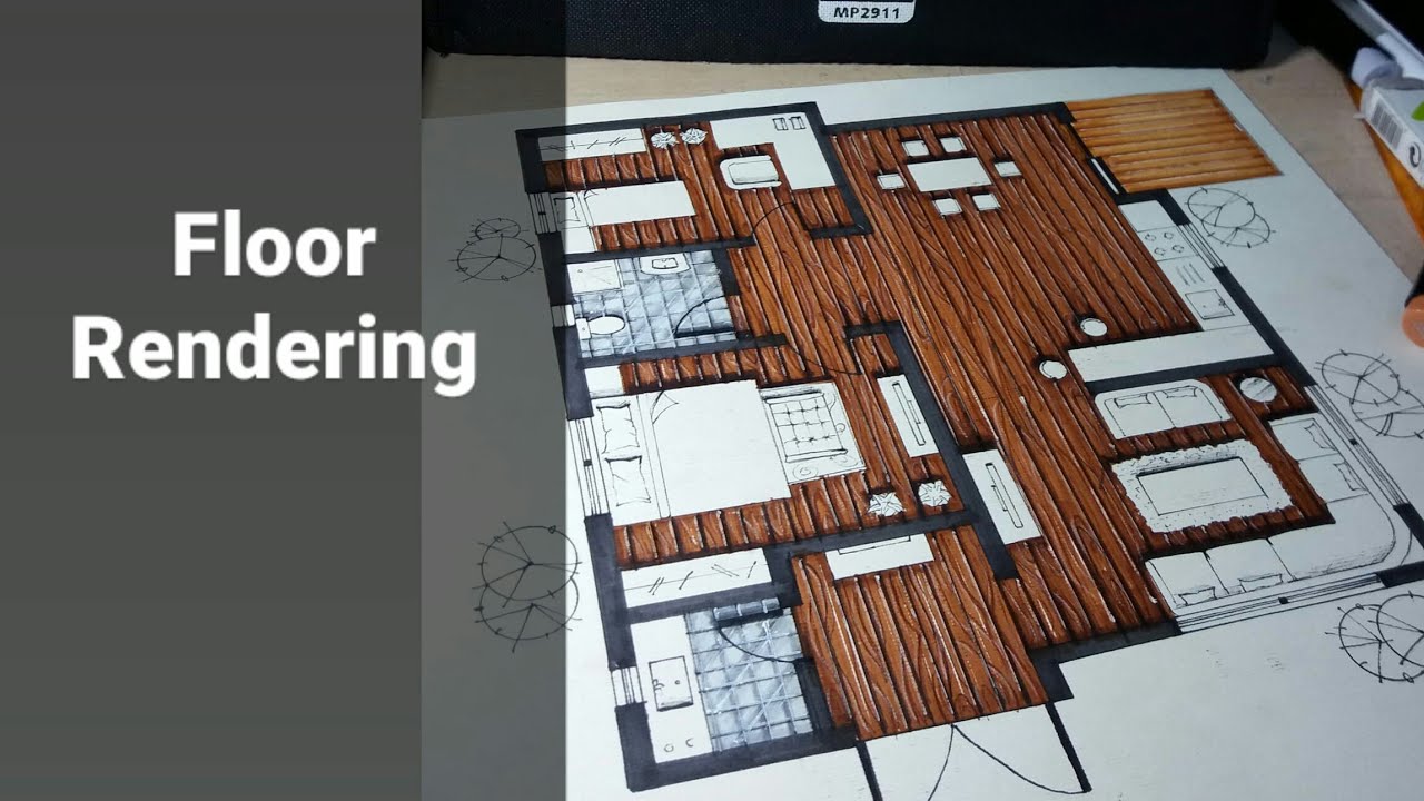 Floor plan Rendering ( Part 1 ) YouTube