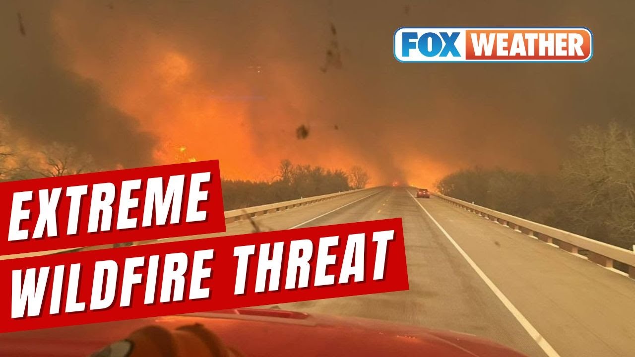 Extreme fire weather threat covers New Mexico, Texas and Oklahoma - YouTube