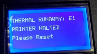 Termal Runway E1 : PRINTER HALTED Ender 3 pro
