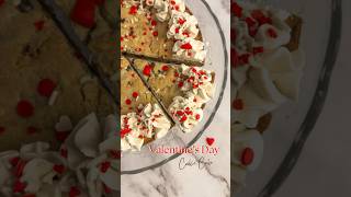 Valentine’s Day Chocolate Chip Cookie Cake with Vanilla Buttercream #shorts