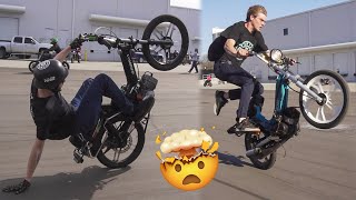 Riding with the WORLDS BEST MOPED STUNTERS