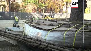 A 250-year-old tree has moved into its new home 500 feet away on the University of Michigan campus.