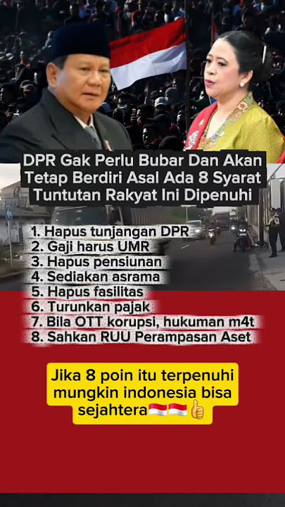 Setuju Atau Tidak 8 syarat tuntutan ini di penuhi