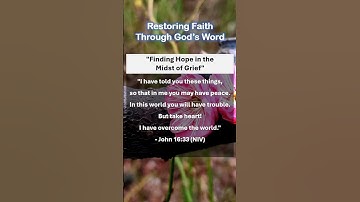 Finding Hope in the Midst of Grief