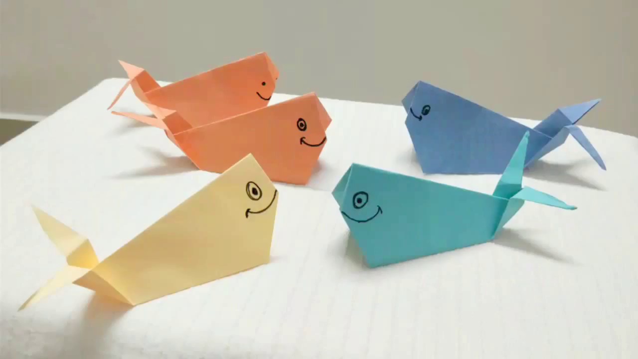Origami Fish- How to make Origami Fish step by step for kids Art and ...