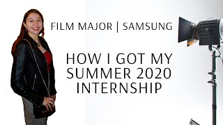 How I Got My Summer 2020 Internship as a Sophomore | SAMSUNG
