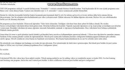 NXCAM Post İşlemleri 1