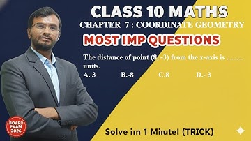 The distance of point (8, -3) from the x-axis is ……. units.A. 3   B.-8   C.8   D.- 3