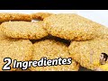 ¡Las GALLETAS MÁS FÁCILES del mundo! solo 2 INGREDIENTES 🍪😍🍪SIN HUEVO, SIN AZÚCAR Receta # 719