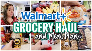 WALMART GROCERY HAUL | WALMART+ GROCERY DELIVERY | GROCERY HAUL + MEAL PLAN