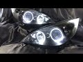 ホンダ RG ステップワゴン LED増設&イカリング&インナーブラック塗装加工 ドレスアップヘッドライト Honda stepwagon LED Customheadlights